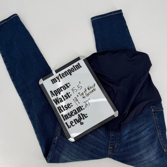 Madewell Maternity Over The Belly Denim Stretch Skinny Mommy Ankle 27 Jeans - Picture 4 of 8